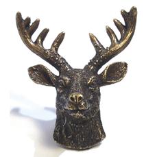 Emenee OR372-ABS Premier Collection Elk Head 2-3/4 inch x 2-1/2 inch in Antique Bright Silver Wild Things Series